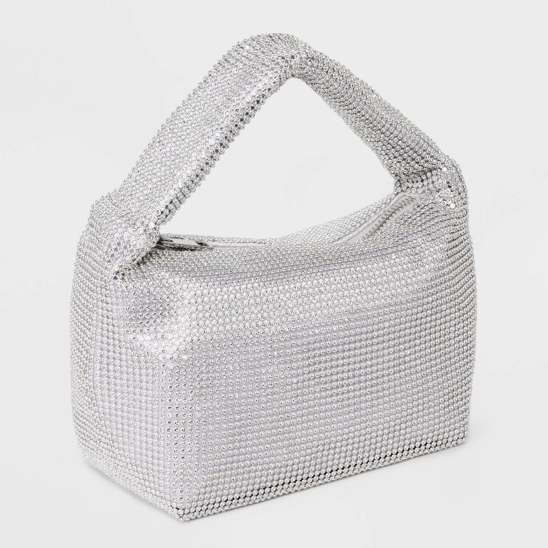 Crystal Mesh Handbag - A New Day™ Silver | Target