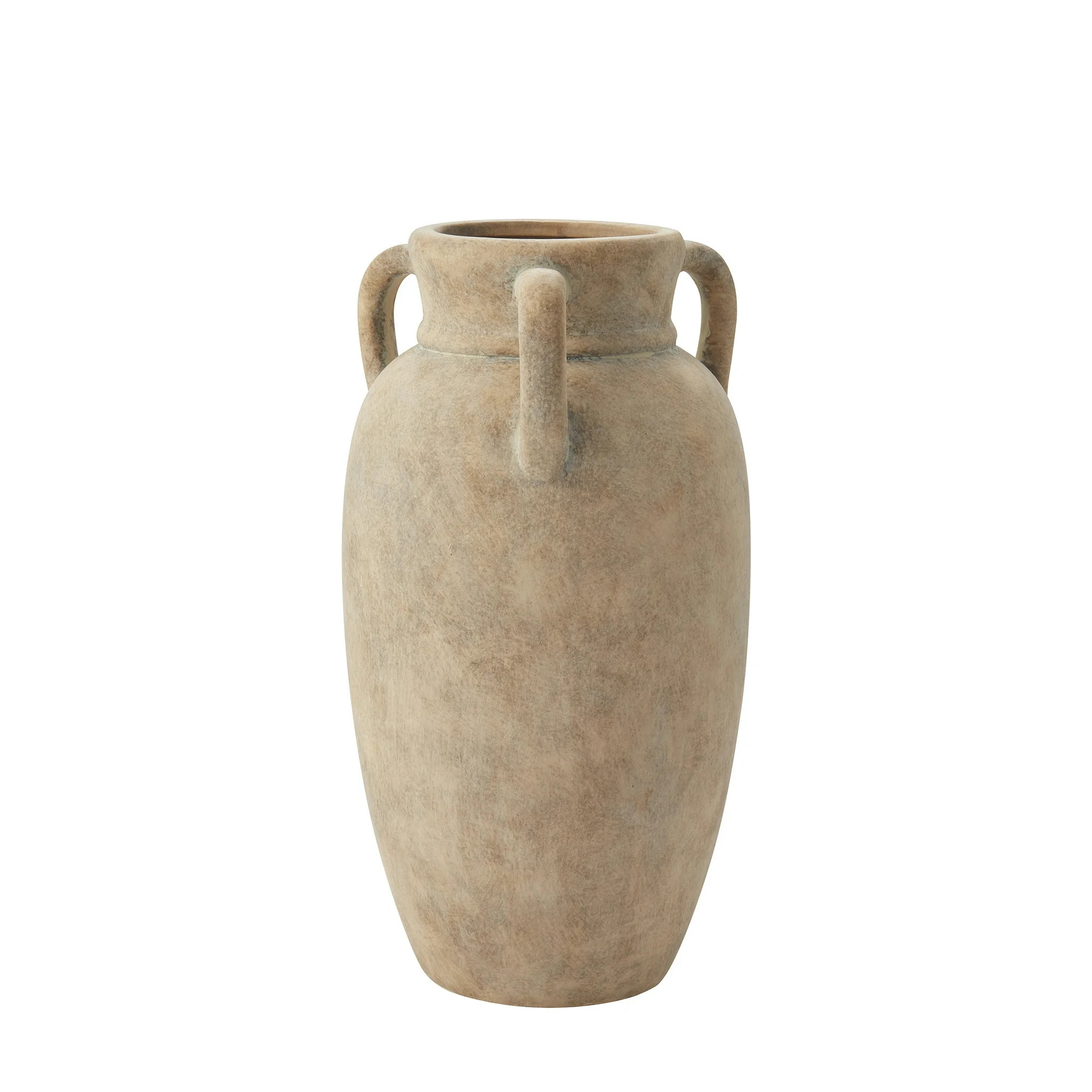 My Texas House 12" Taupe Solid Handled Ceramic Vase - Walmart.com | Walmart (US)