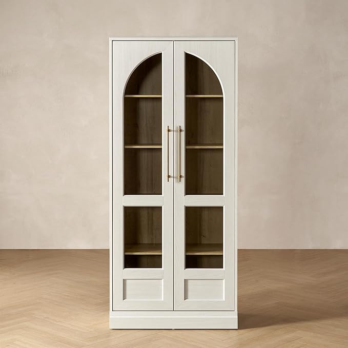 mopio Blake Tall Display Cabinet, Kitchen Buffet Pantry Cabinet, Trophy Display Case, Storage Cab... | Amazon (US)