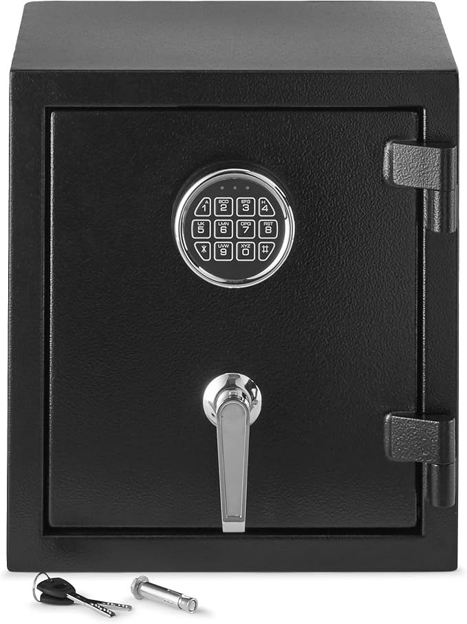 Amazon Basics Fire Resistant Security Safe with Programmable Electronic Keypad - 0.83 Cubic Feet,... | Amazon (US)