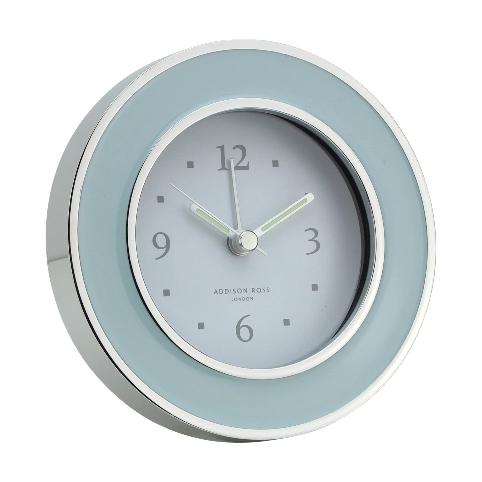 Light Blue & Silver Alarm Clock | Addison Ross US