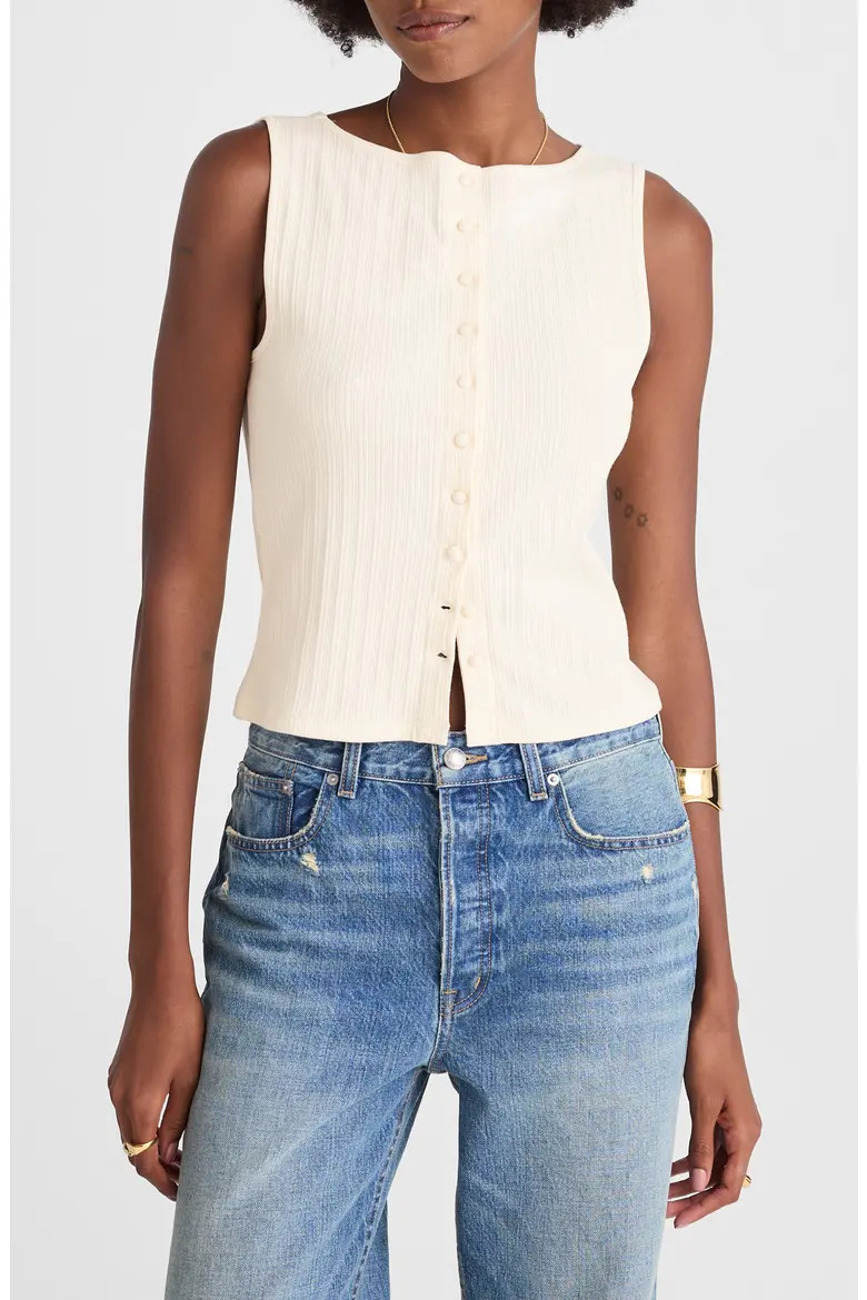 Rib Crewneck Vest Tank (Women) | Nordstrom | Nordstrom