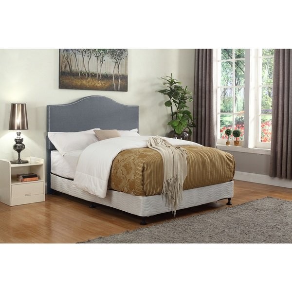 Zoe Nail Trim Upholstered Panel Headboard | Bed Bath & Beyond