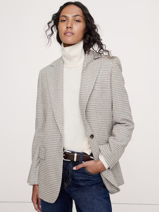 Boyfriend Italian Flannel Blazer | Banana Republic (US)