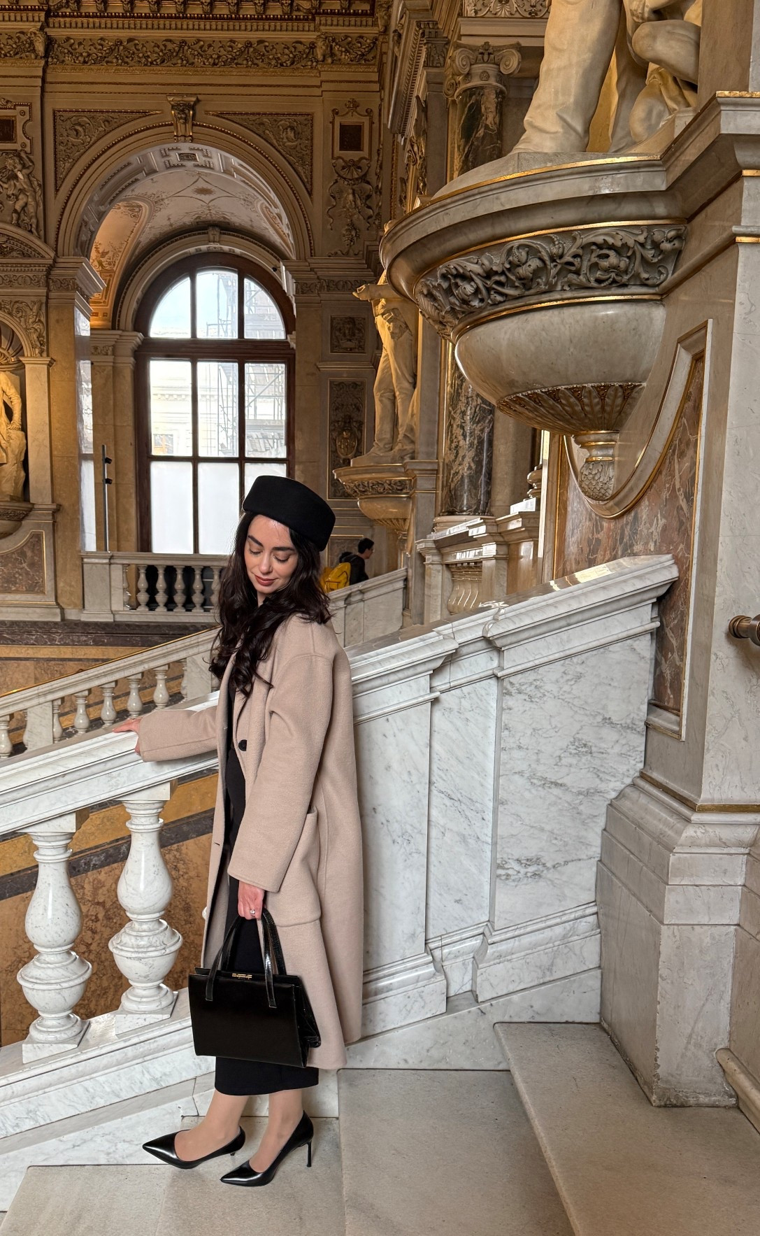 Hat: Etsy
Coat: Zara
Dress: Zara
Heels: Via Spiga
Bag: Vintage

#LTKpetite #LTKwinter #LTKtravel