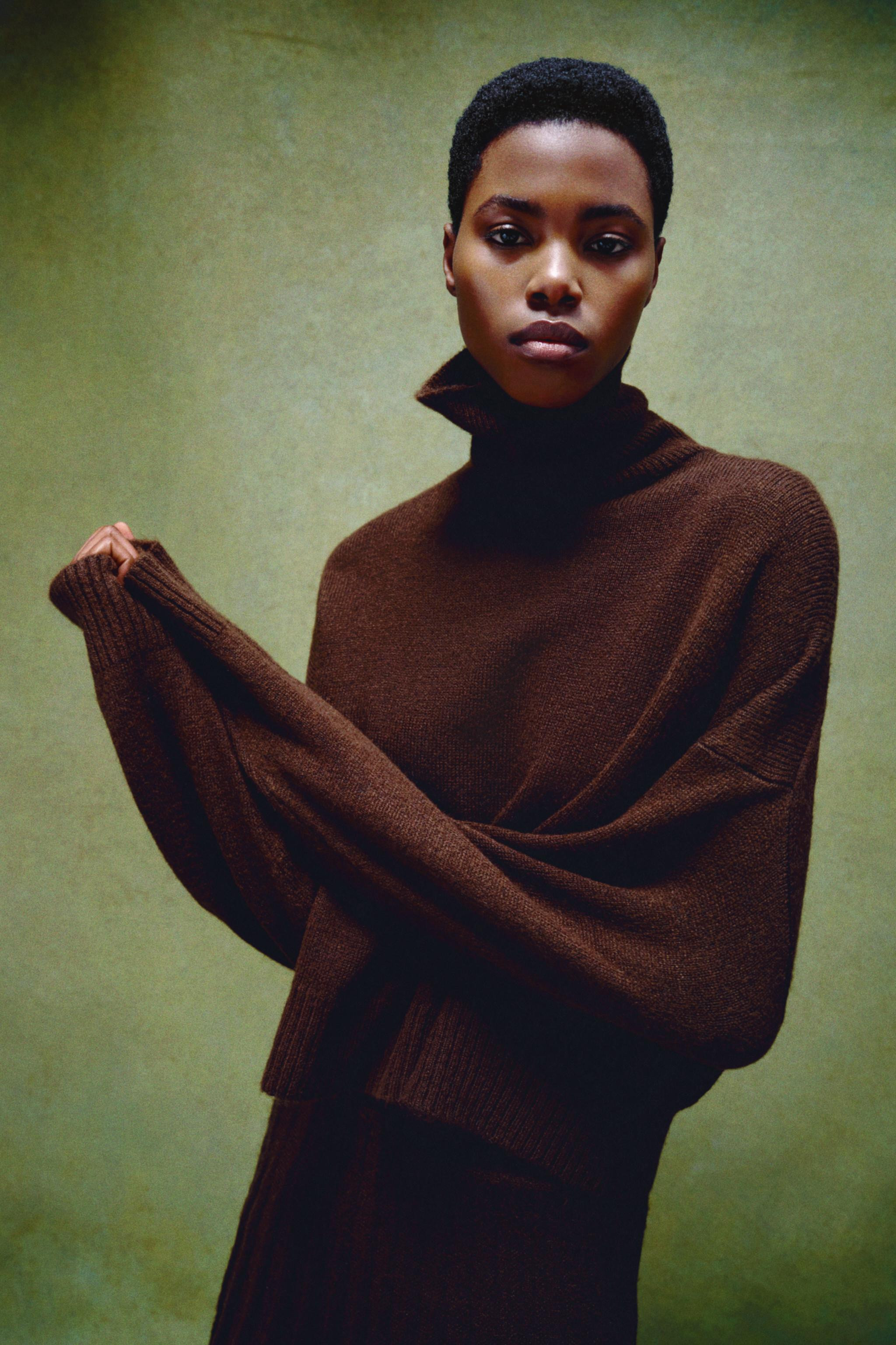 PLAIN HIGH COLLAR SWEATER | Zara US