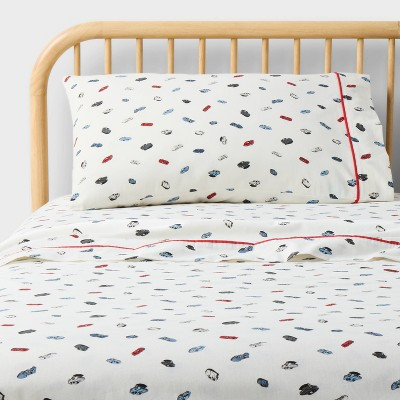 Full Hot Wheels Classic Car Kids' Cotton Sheet Set Cream - Hot Wheels by Pillowfort™ | Target