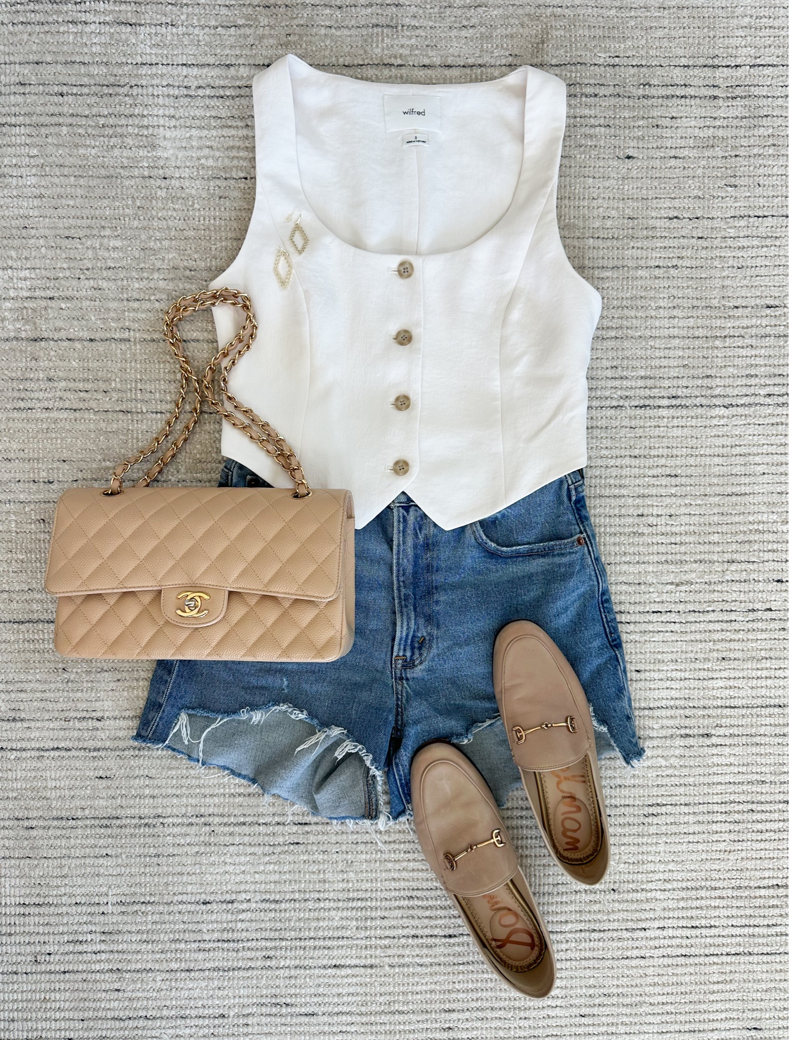 Summer outfit with cream vest paired with mom shorts and loafers for a chic look. Perfect for summer lunches and more! 

#LTKSeasonal #LTKStyleTip