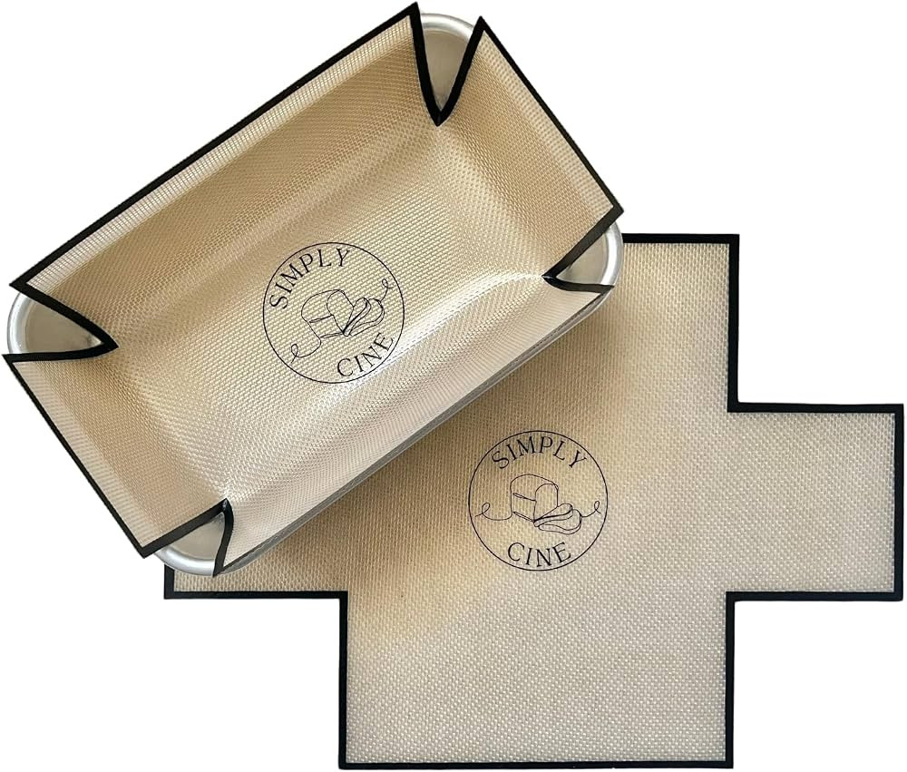 Reusable Silicone Bread Loaf Pan Liner, Nonstick, Food Safe Baking Liner, Pack of 2 | Amazon (US)