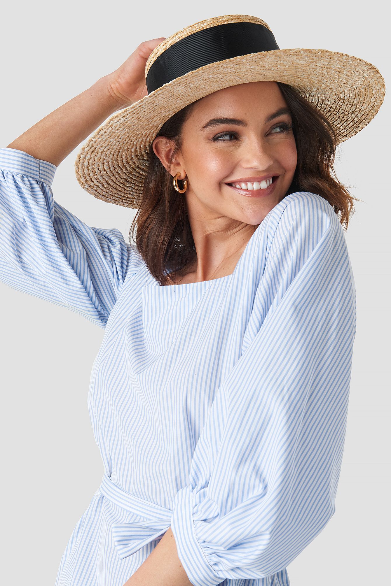 Big Ribbon Straw Hat Beige | NA-KD DE, AT, CH