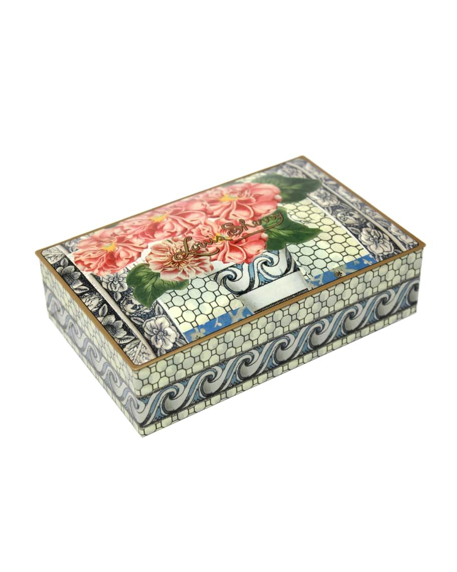 Louis Sherry Designer Collection John Derian Pink Flower Truffle Tin | Neiman Marcus