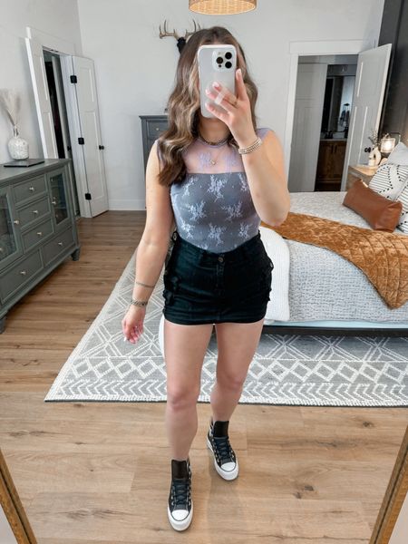 I loved these sheer lace tops in the long sleeve version for fall & winter, so I of course grabbed the tank top version for summer! So easy to layer over 🖤

Tube Top — xs
Lace Tank — small
Skort — small

brunch outfit | free people inspired top | purple lace tank top | black denim cargo mini skort | black leather platform converse sneakers outfit 

#LTKFindsUnder100 #LTKFindsUnder50 #LTKShoeCrush