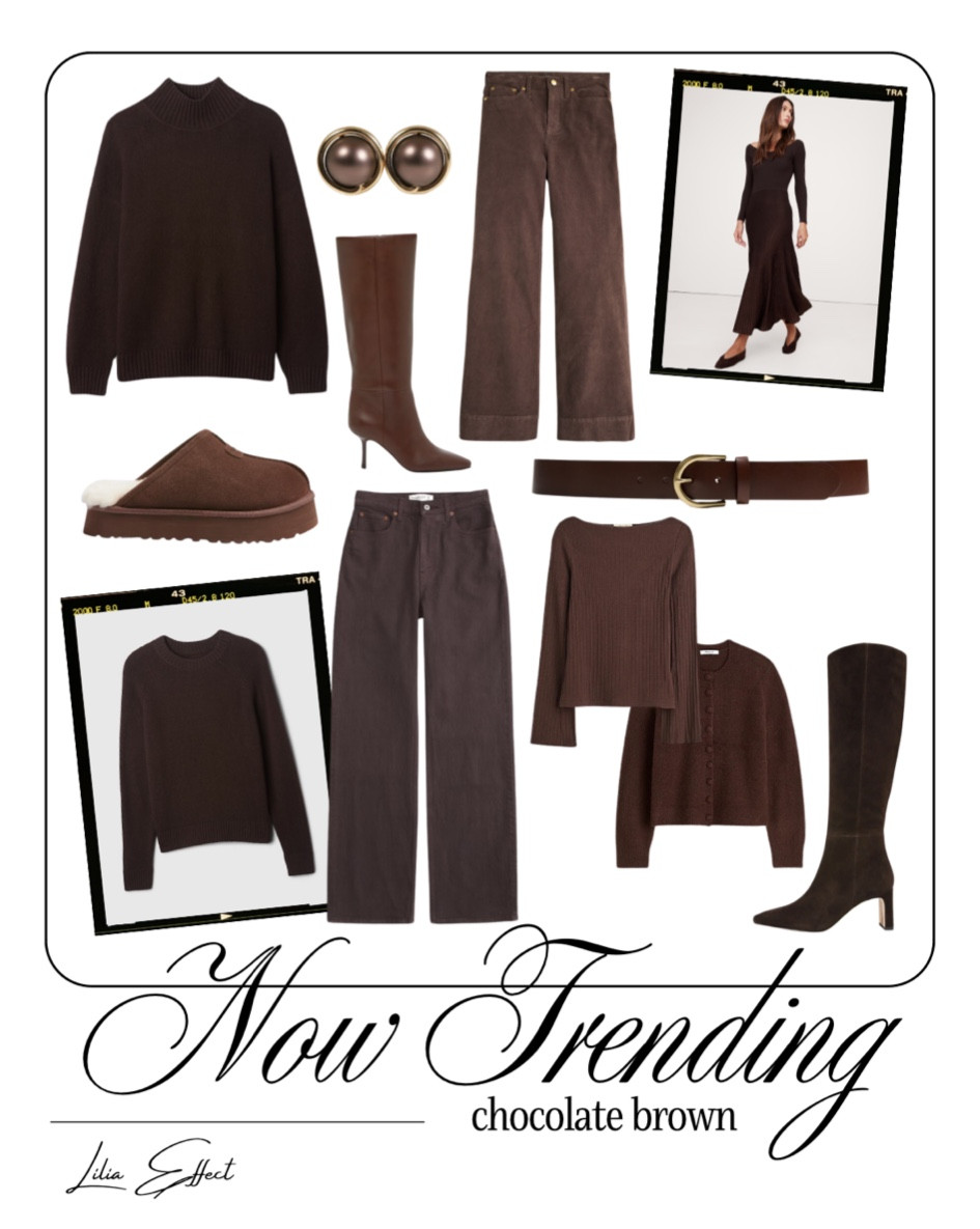 Chocolate brown will be trending this fall season — shop these stylish finds! 


style, chocolate brown, trendy style, casual style, now trending, earrings, uggs, Abercrombie, madewell, sweater, tall boots, belt

#LTKWorkwear #LTKStyleTip #LTKShoeCrush