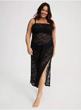 Strapless Lace Lingerie Maxi Dress | Torrid (US & Canada)