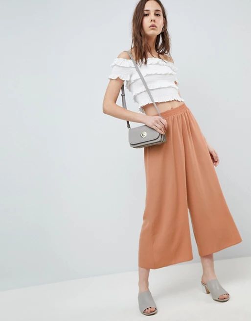 ASOS DESIGN tailored easy elasticated waist soft culottes | ASOS US
