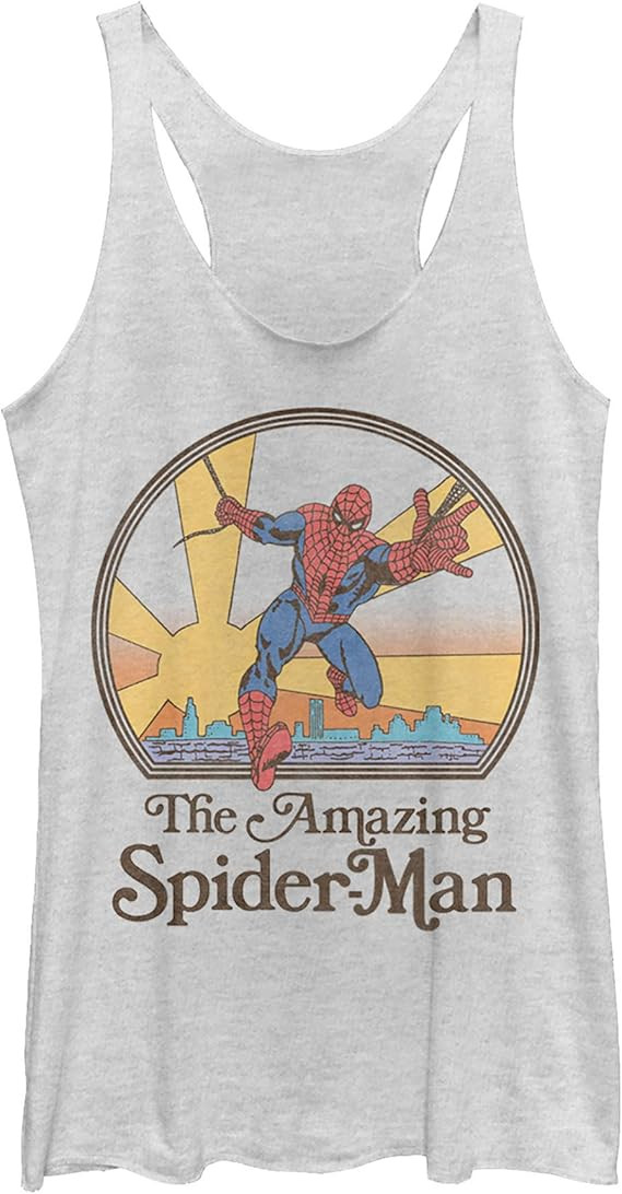 Marvel Classic Amazing Spiderman 70's Women's Racerback Tank Top | Amazon (US)