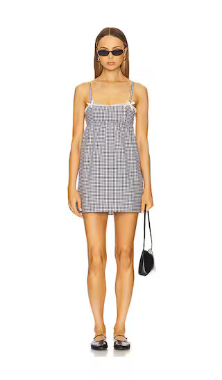 Colenna Mini Dress in Black Gingham | Revolve Clothing (Global)