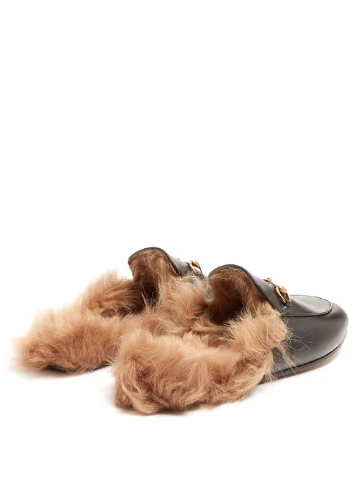 Princetown shearling-lined leather loafers | Gucci | Matches (UK)