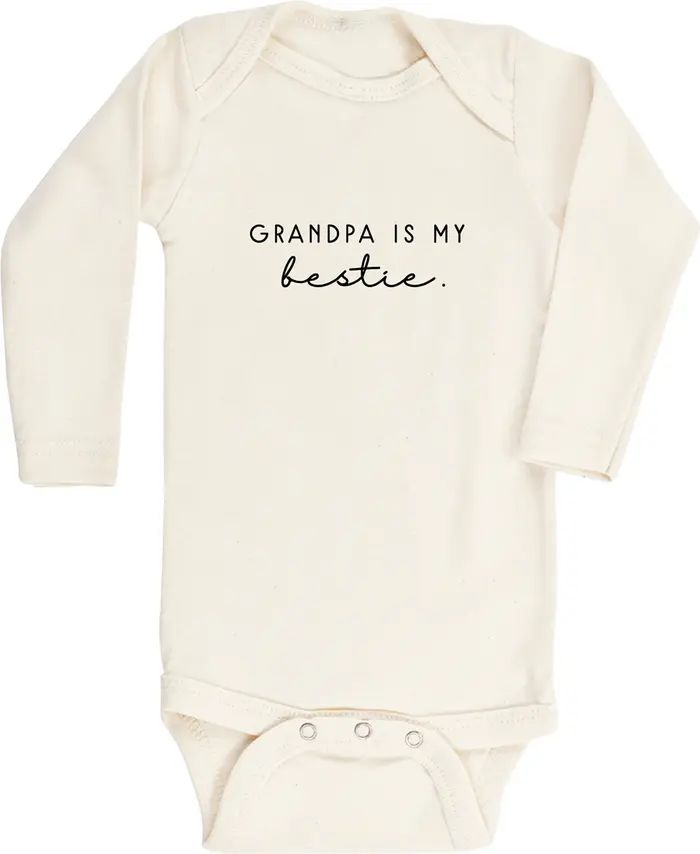 Tenth & Pine Grandpa Is My Bestie Long Sleeve Organic Cotton Bodysuit | Nordstrom | Nordstrom
