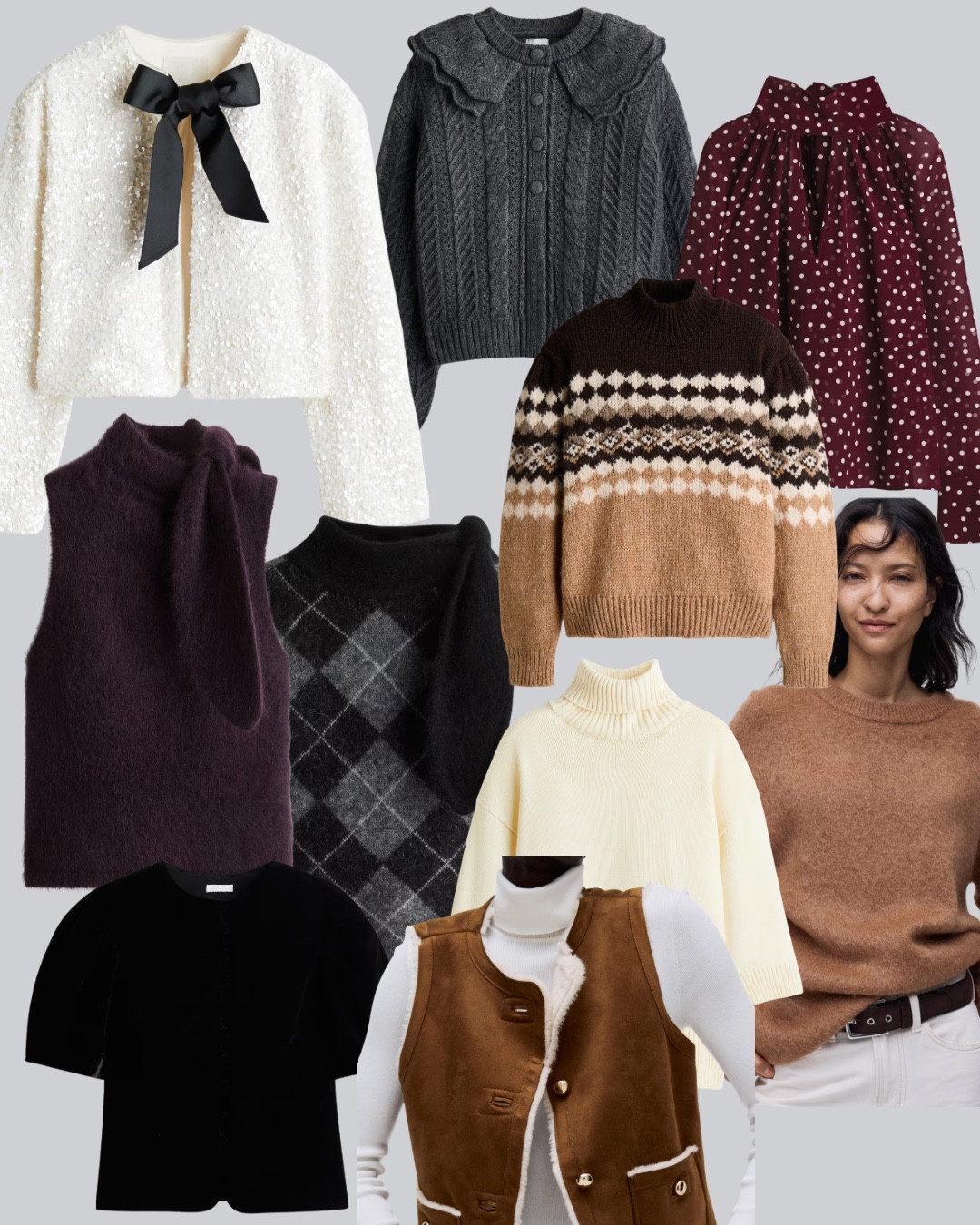 ALL ON SALE! The white sequin bow cardigan is $20! 🖤🤍
H&M 

#LTKSaleAlert #LTKFindsUnder50 #LTKHoliday