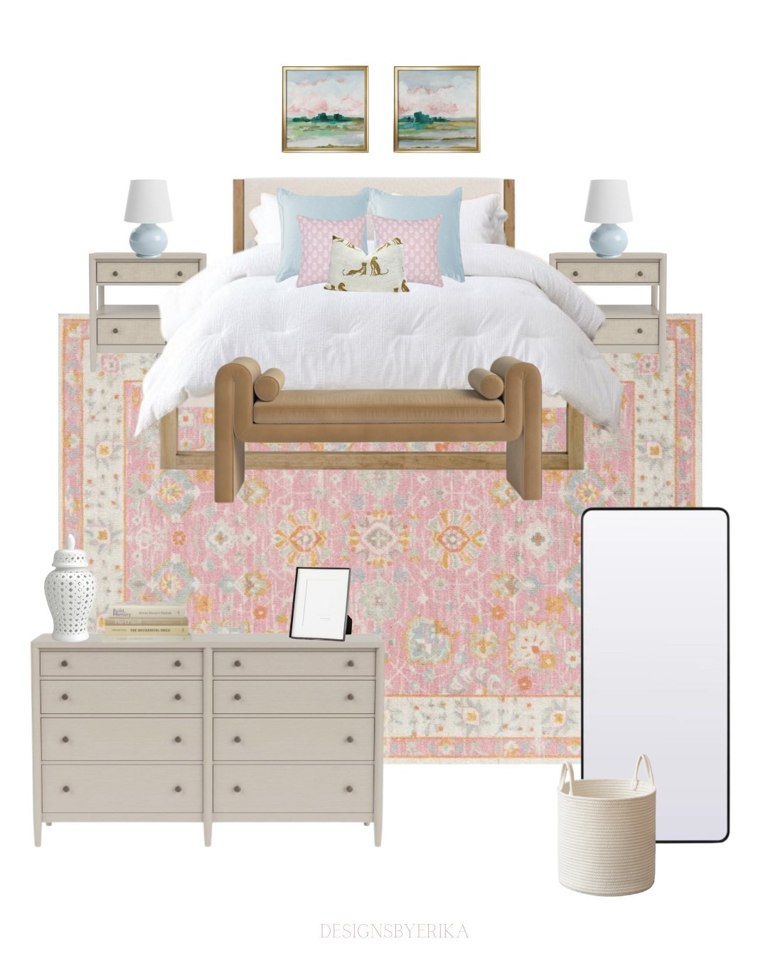 This room is a perfect blend of pink and light blue, creating a serene and stylish sanctuary. 🤍 

#LTKHome