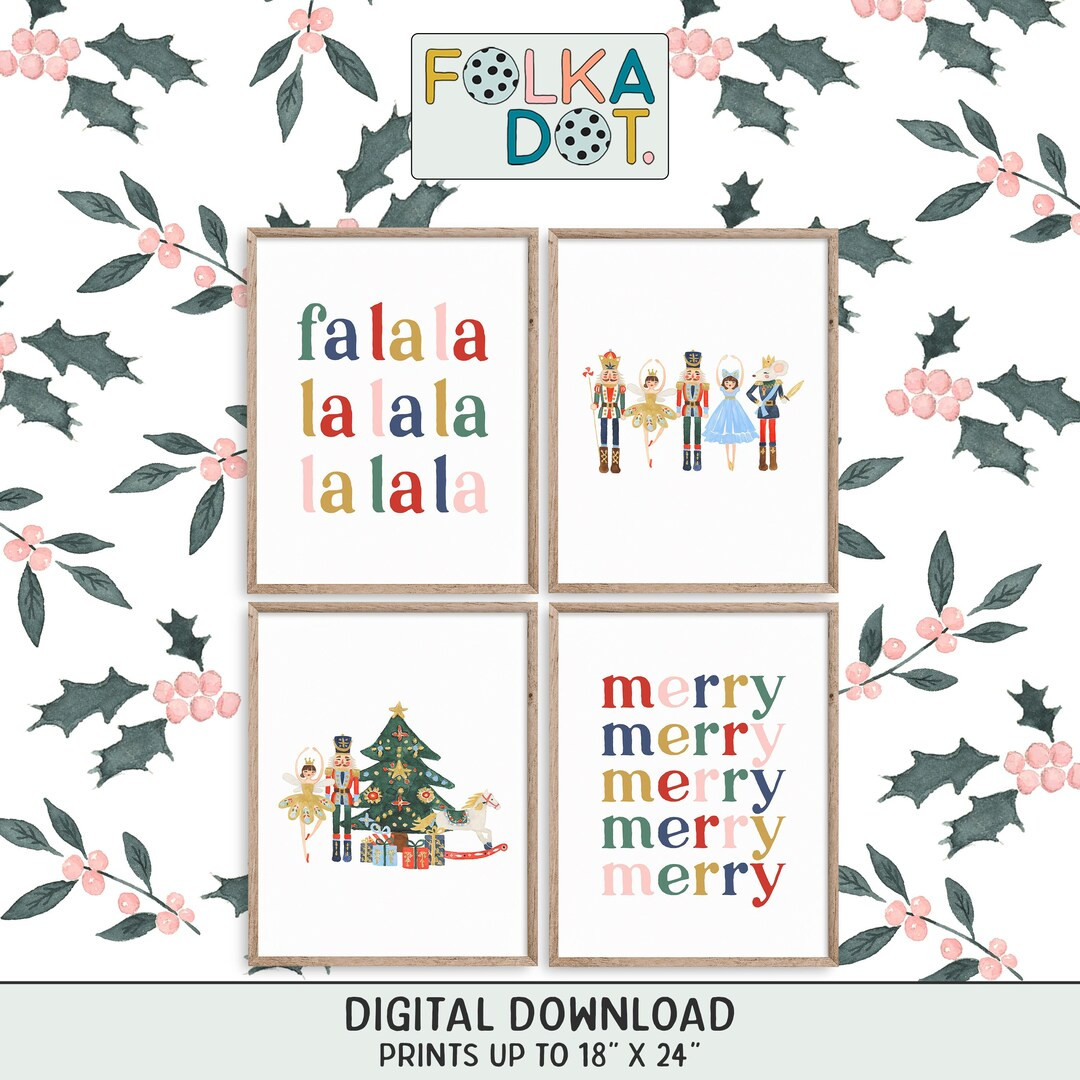 Nutcracker Christmas Printable Wall Art Nutcracker Ballet - Etsy | Etsy (US)