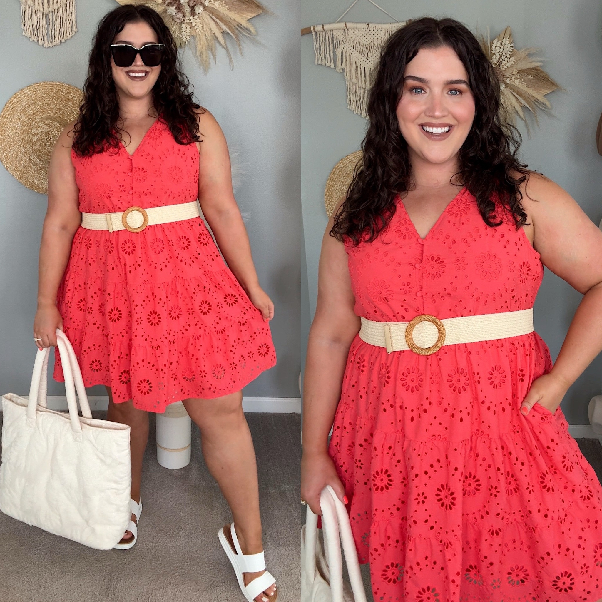 Affordable Walmart eyelet mini sundress only $25 ❤️☀️ Casual Summer OOTD // Memorial Day cookout outfit // 4th of July 
Size XXL

#LTKFindsUnder50 #LTKPlusSize #LTKStyleTip