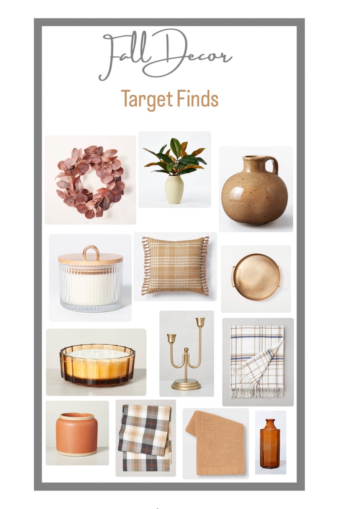 Fall decor ideas at Target. Budget decorating, cozy neutral Fall colors, cozy living, home decor ideas, hygge living.

#LTKhome #LTKSeasonal #LTKsalealert