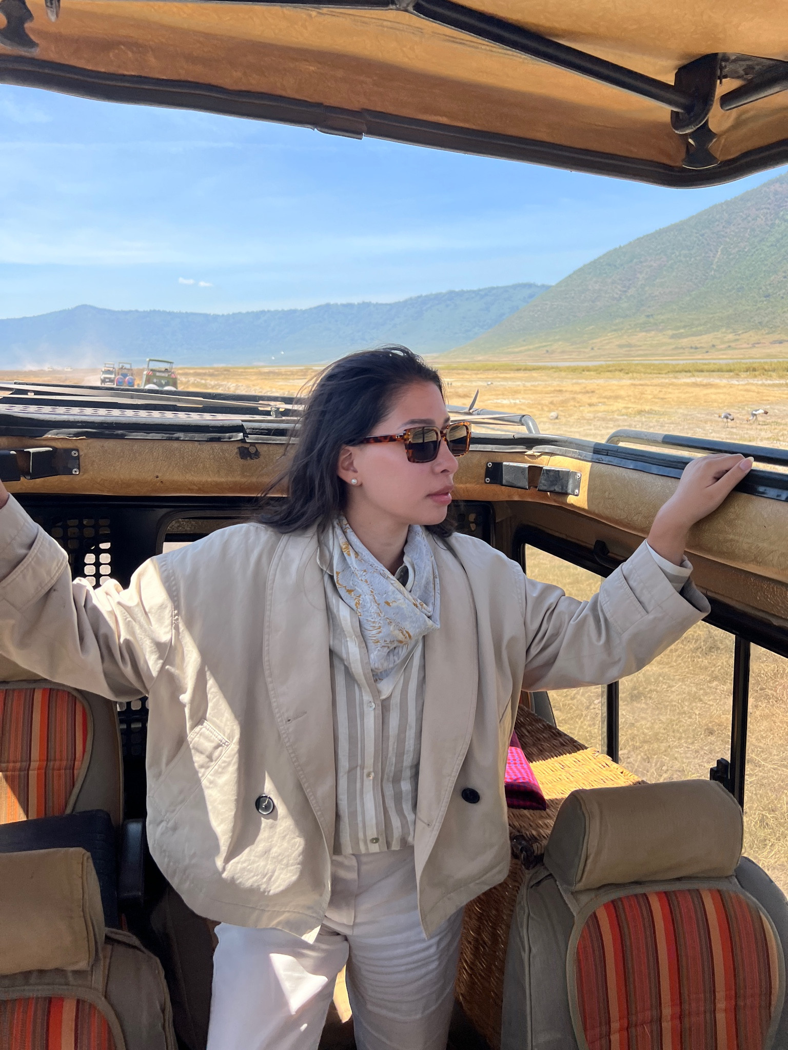 📍Ngorongoro, Tanzania
Mills the explorer! Another safari outfit for you. Layers are essential! 

#safari #outfit #africa #tanzania #daytime #cold #layers #travel 

#LTKTravel