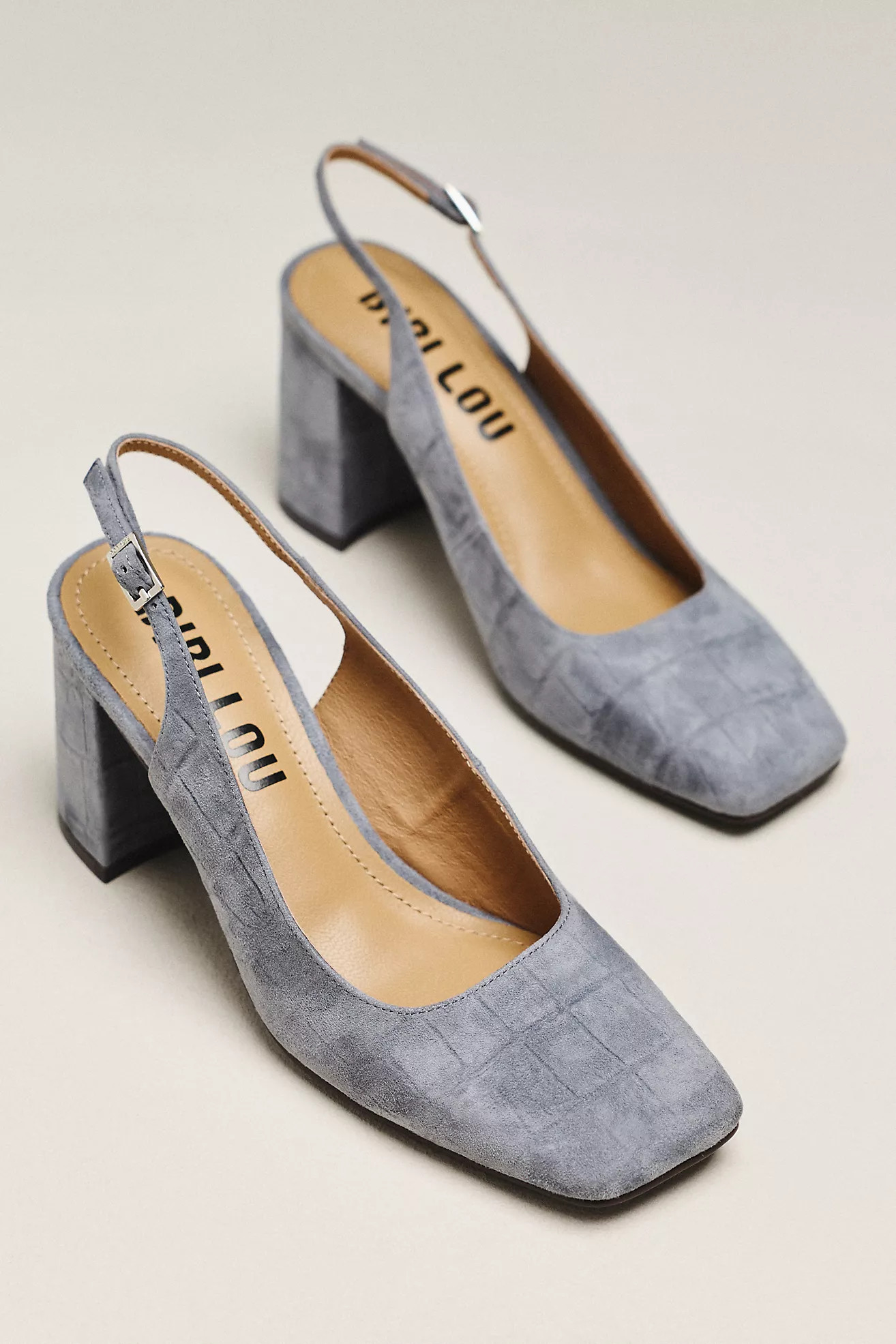 Bibi Lou Ione 85 Suede Slingback Block Heels | Anthropologie (US)