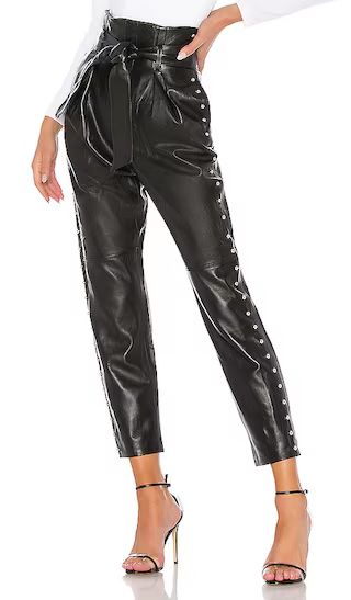 Cady Leather Pant in Black | Revolve Clothing (Global)