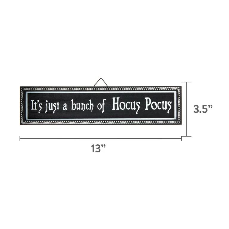 Halloween Black & White Hocus Pocus Wall Decoration, 13 in, by Way To Celebrate | Walmart (US)