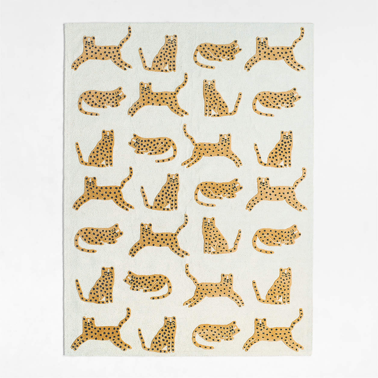 Little Leopards Hand-Tufted Wool Kids Area Rug 5'x8' | Crate & Kids | Crate & Barrel