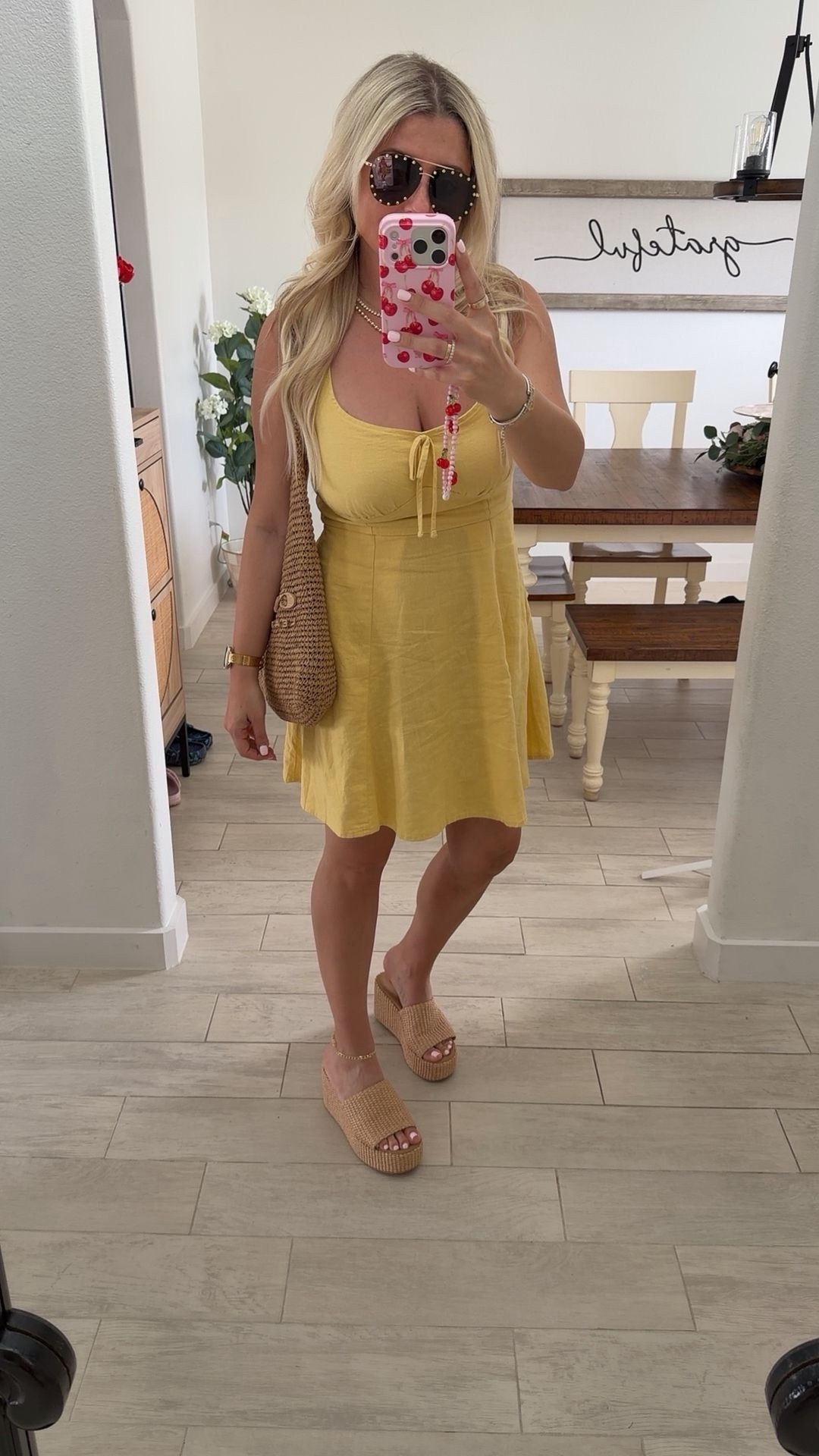 Spring summer dress
Small petite 
Wedges tts and so comfy 
Vacation, resort, date night 

#LTKootd #LTKSaleAlert