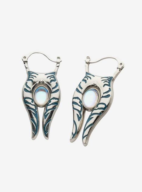 Star Wars Ahsoka Opal 3D Hoops Earrings | BoxLunch