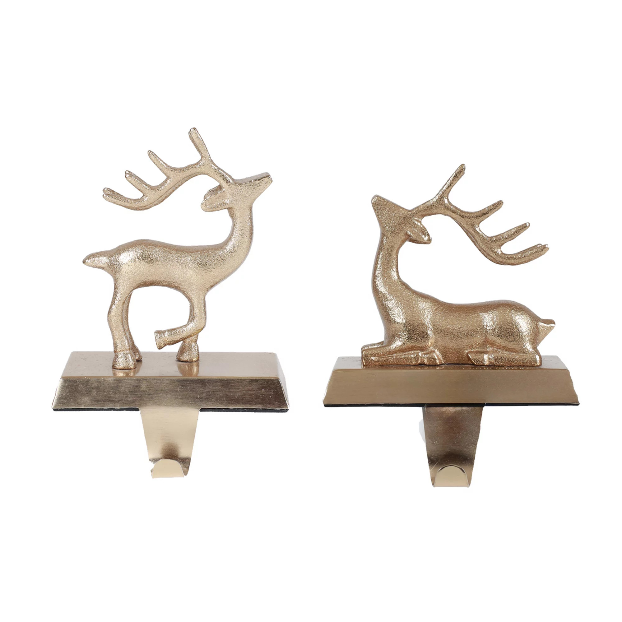 St. Nicholas Square® 2-Piece Gold Finish Metal Deer Stocking Holder Set, Multi | Kohl's