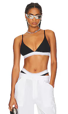 Alexander Wang Bralette Triangle Bra in Black from Revolve.com | Revolve Clothing (Global)
