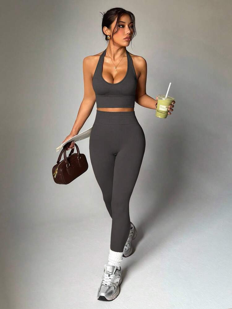 Halter workout set | SHEIN