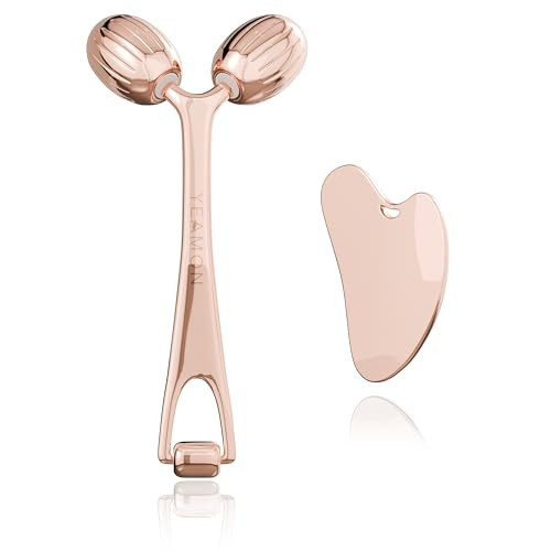 Yeamon Gua Sha Facial Tools and Face Roller Set, Facial Massage Tool for Women’s Skincare Routine,Cooling Stainless Steel Face Sculpting Eyes Roller Guasha for Daily Use or Self-Care Gift for Women | Amazon (US)