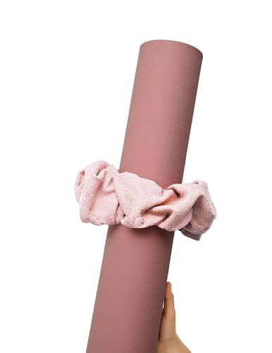 Yoga Mat Scrunchie - Yoga Mat Holder - Made With Fashion & Durable Fabric - Fits All Standard Yoga Mats Light Pink | Amazon (US)