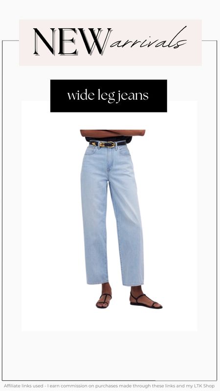 Cropped wide leg jeans 
