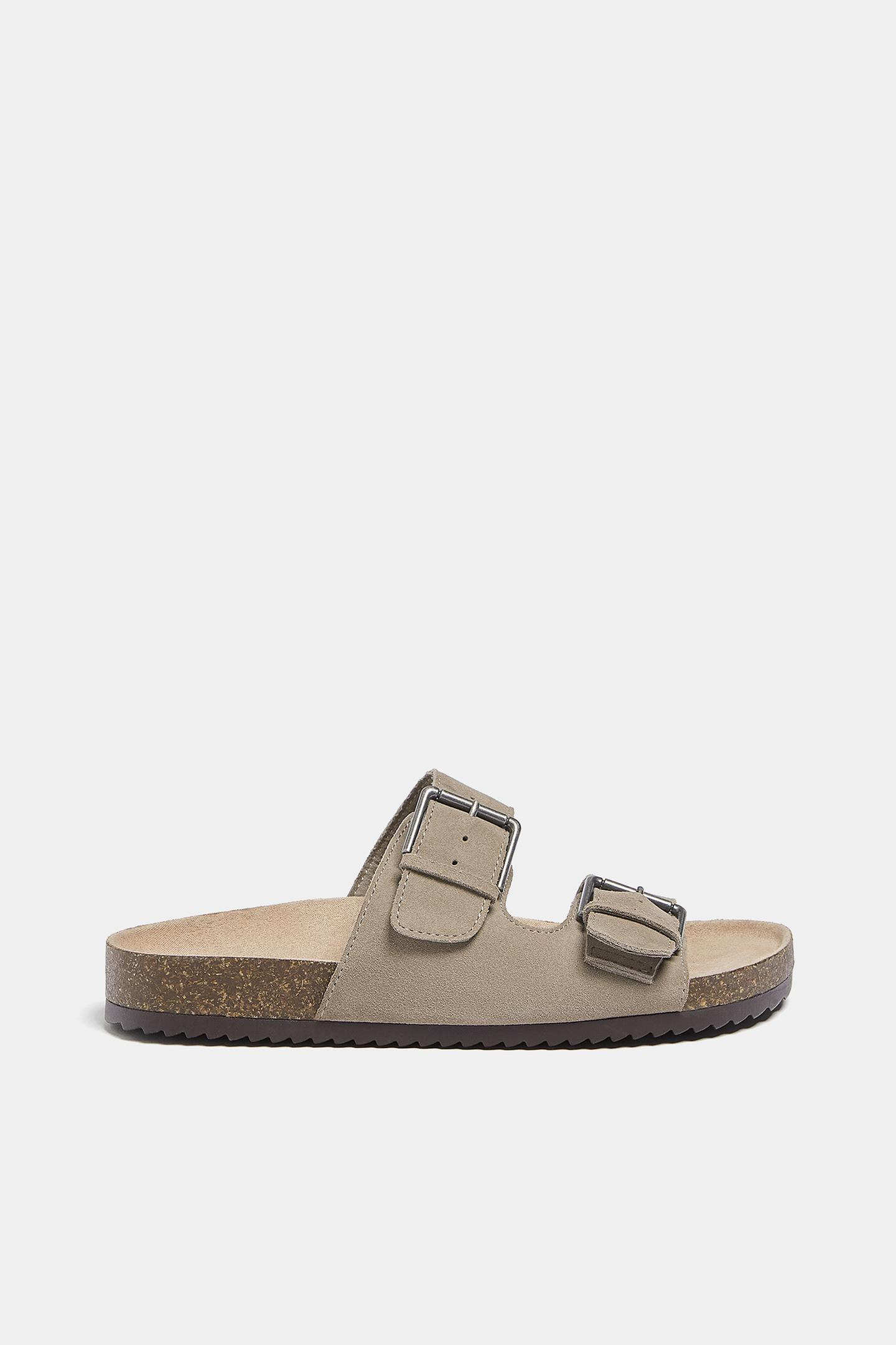 Sandales en cuir avec boucles | PULL and BEAR FR