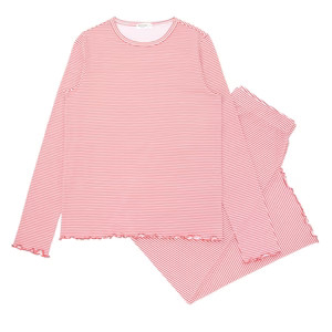 women's pima red stripe pajamas set | minnow