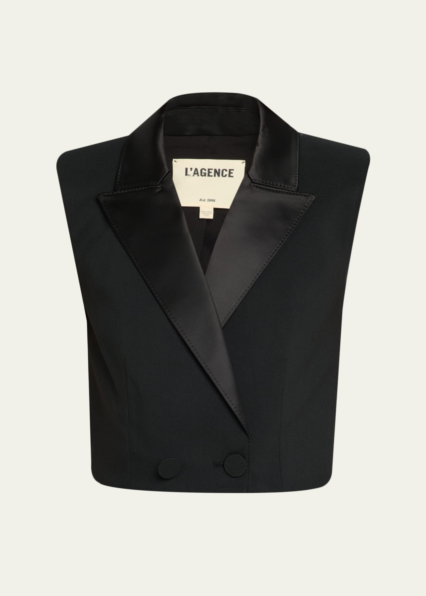 L'Agence Hollis Double-Breasted Vest | Bergdorf Goodman