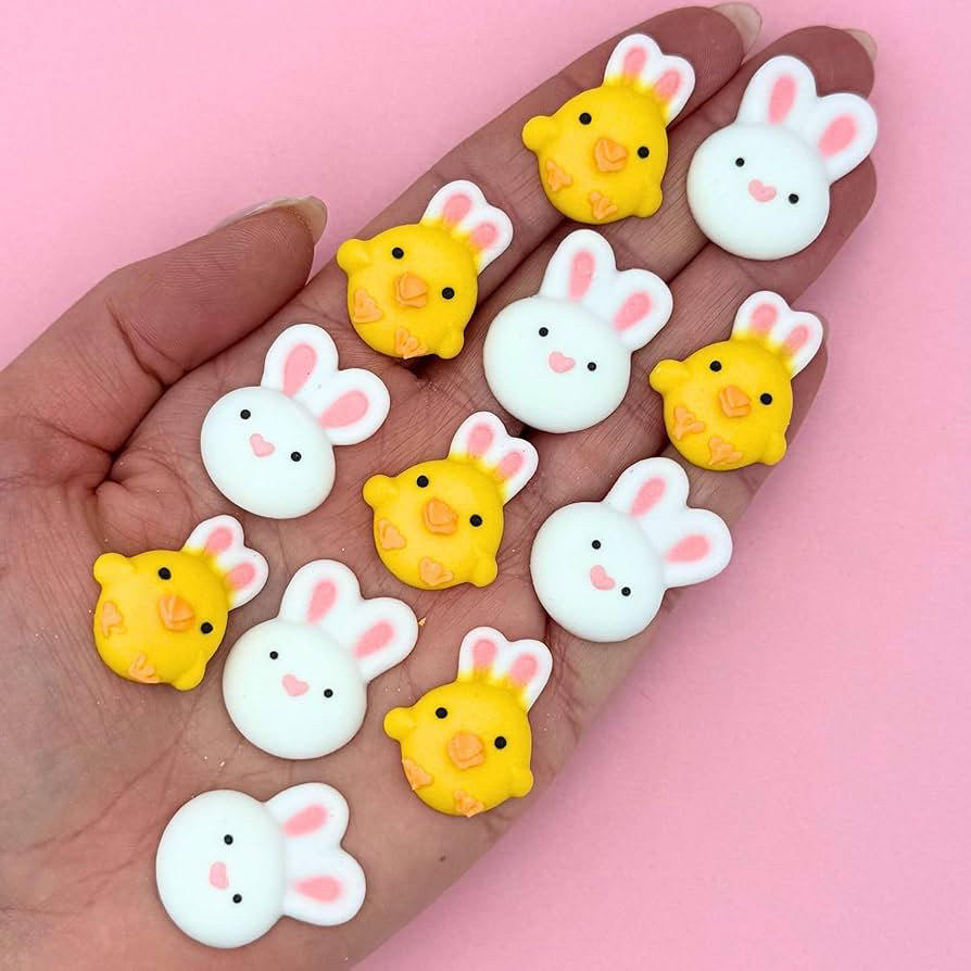 12 Easter Icing Shapes – Bunnies & Chicks – Edible Easter Sprinkles – by Simply Sucré (12 ... | Amazon (US)
