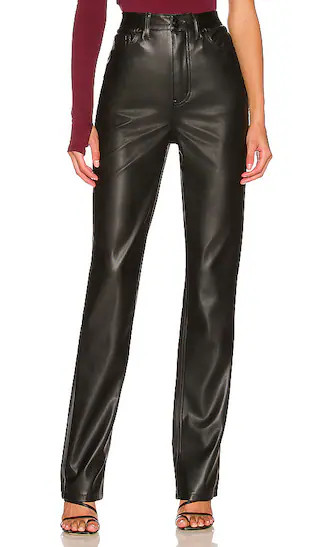 Faux Leather Heston Straight Leg Pants in Jester Red | Revolve Clothing (Global)