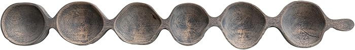 Bloomingville Mango Wood Serving Dish with Handle and 6 Sections, Grey Washed | Amazon (US)