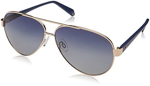 Polaroid Sunglasses Women's Pld4061s Polarized Aviator Sunglasses, LGH GOLD, 61 mm | Amazon (US)