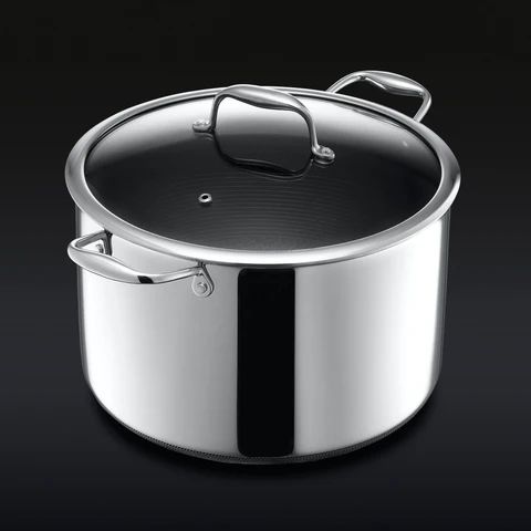 10QT Hybrid Stock Pot with Lid | HexClad Cookware (US)