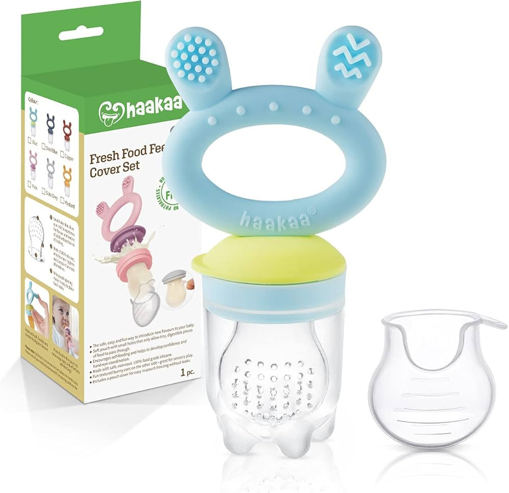 Haakaa Baby Fruit Food Feeder Pacifier | Milk Frozen Set | Silicone Feeder and Teether for Infant... | Amazon (US)